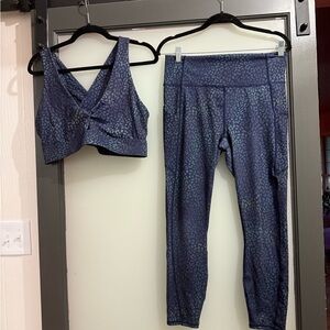 Fabletics Navy and White Activewear